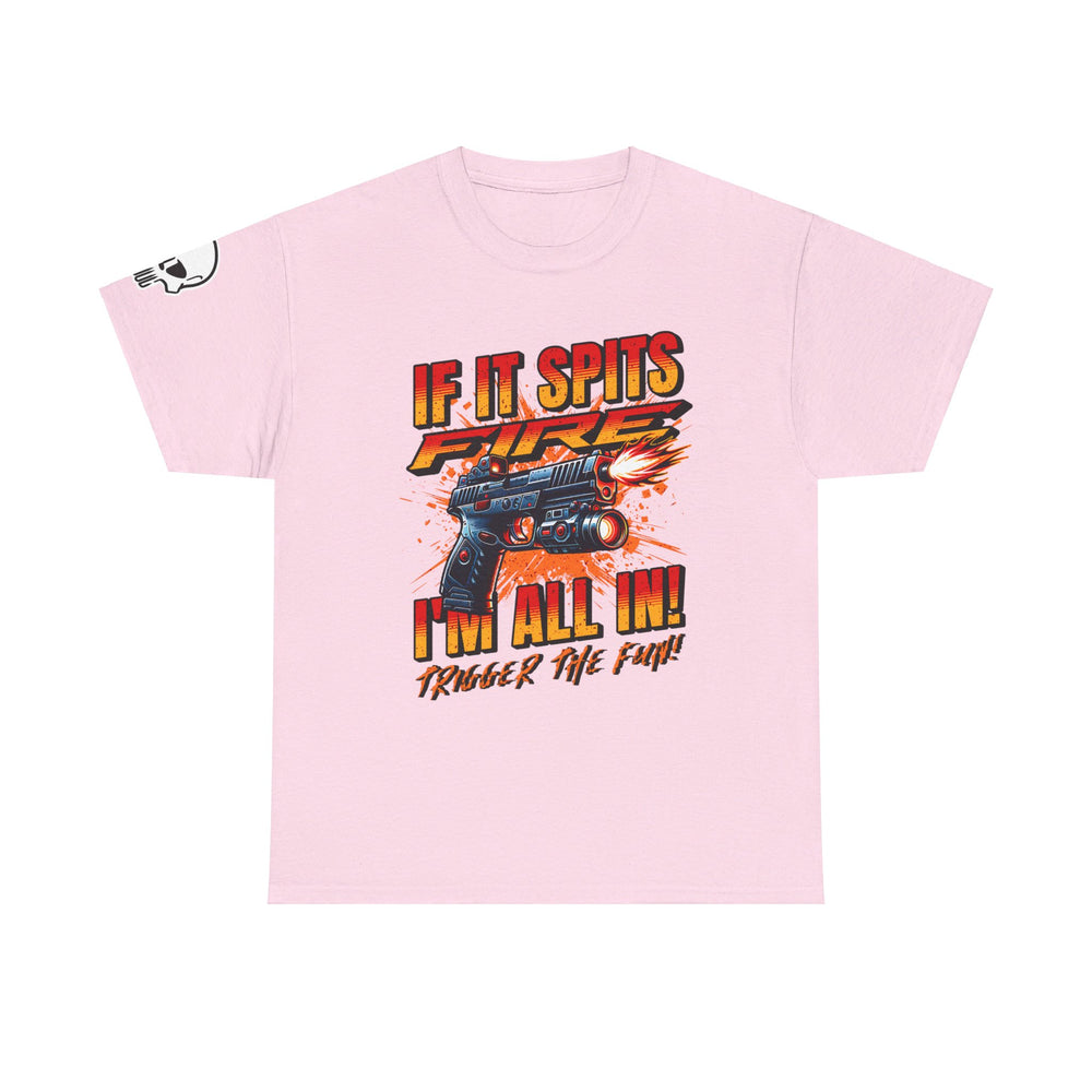 TACTICAL GUN SPITTING FIRE T SHIRT