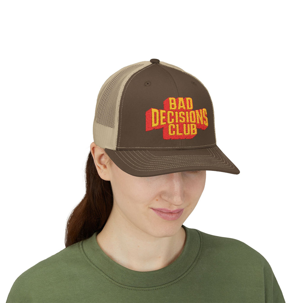 BAD DECISIONS CLUB SNAP TRUCKER HAT