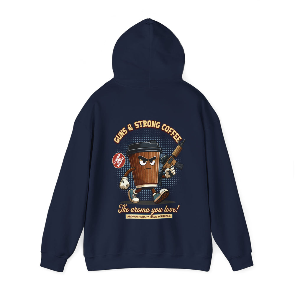 GUNS AND STRONG COFFEE HOODIE