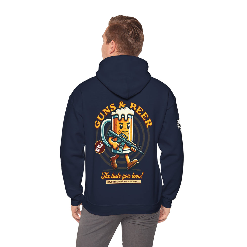 GUNS AND BEER VINTAGE HOODIE