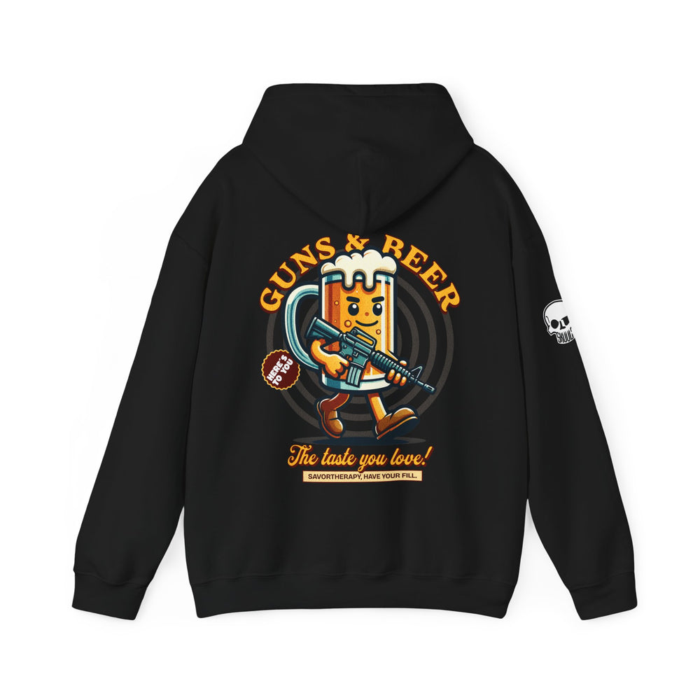 GUNS AND BEER VINTAGE HOODIE