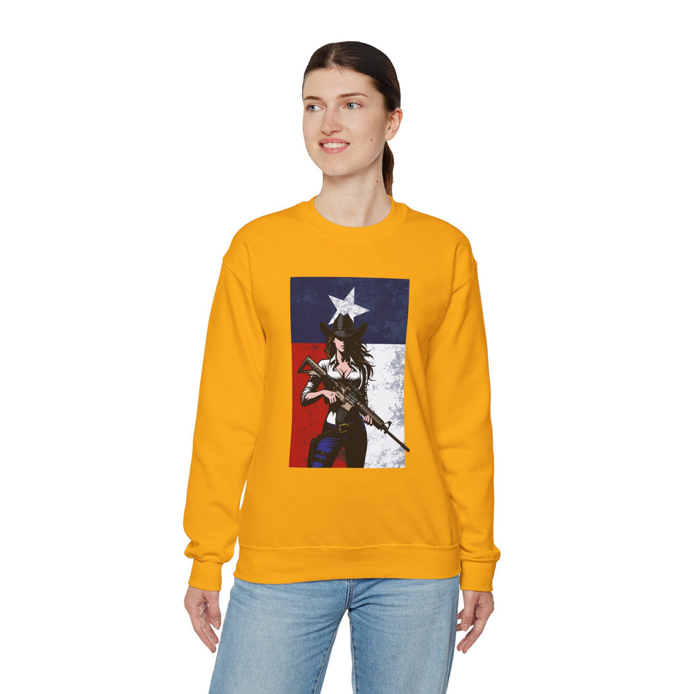 COWGIRL TEXAS FLAG SWEATSHIRT