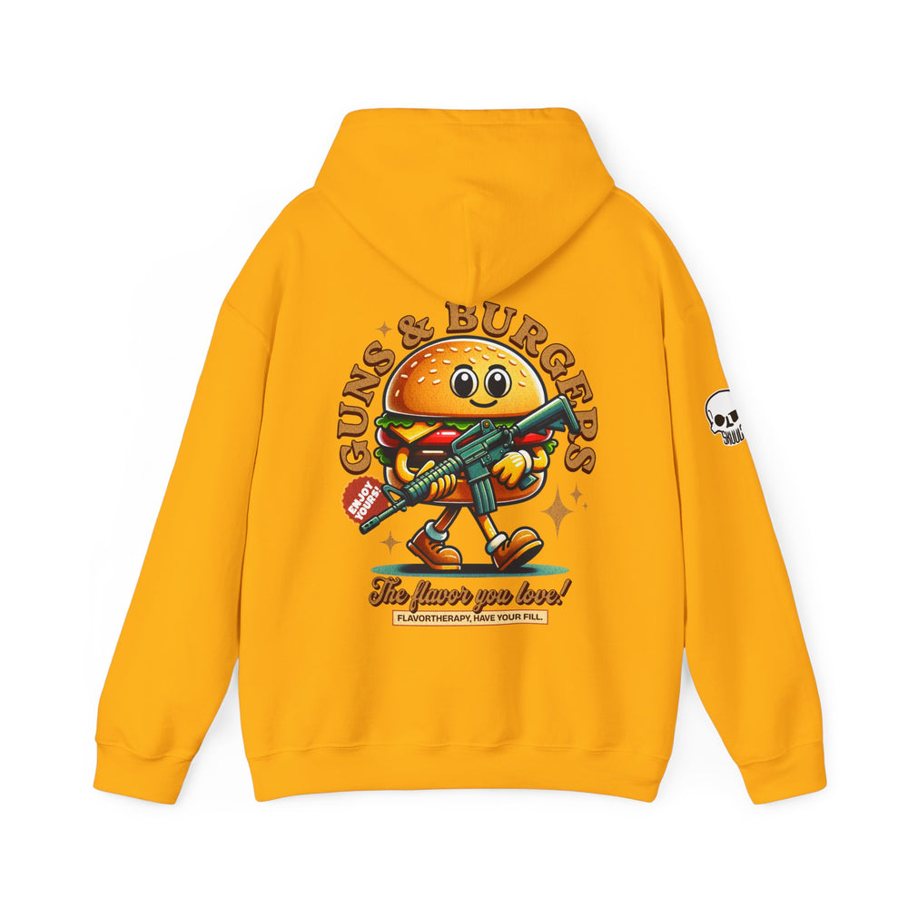 GUNS AND BURGERS VINTAGE HOODIE