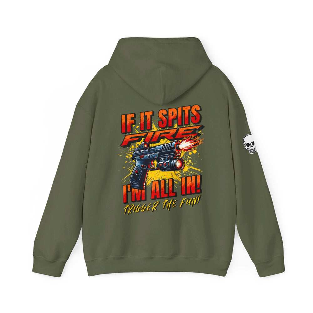 TACTICAL GUN SPITTING FIRE HOODIE