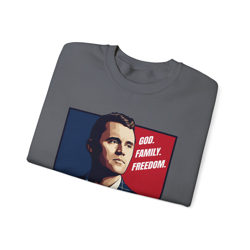 GOD. FAMILY. FREEDOM CHARLIE KIRK SWEATSHIRT