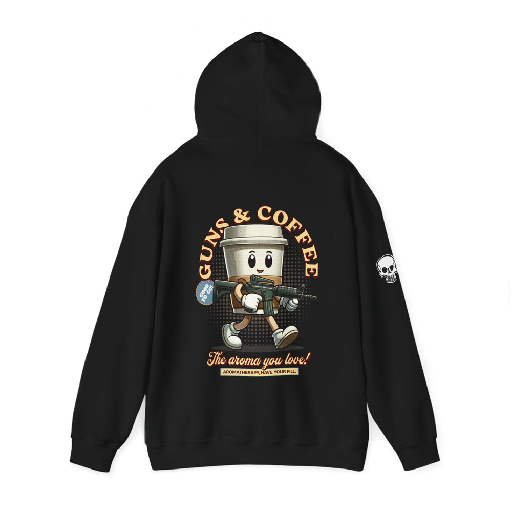 GUNS AND COFFEE VINTAGE HOODIE