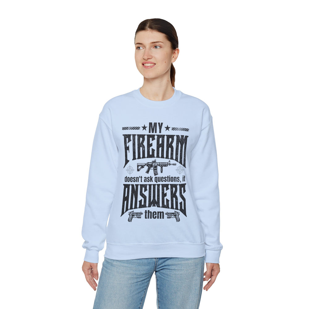 QUESTIONS ANSWERED SWEATSHIRT