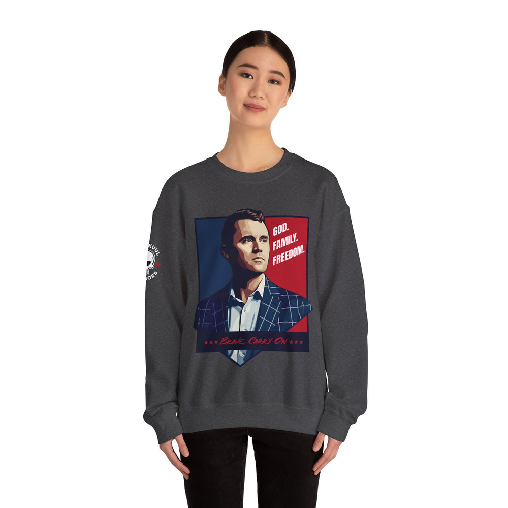 GOD. FAMILY. FREEDOM CHARLIE KIRK SWEATSHIRT