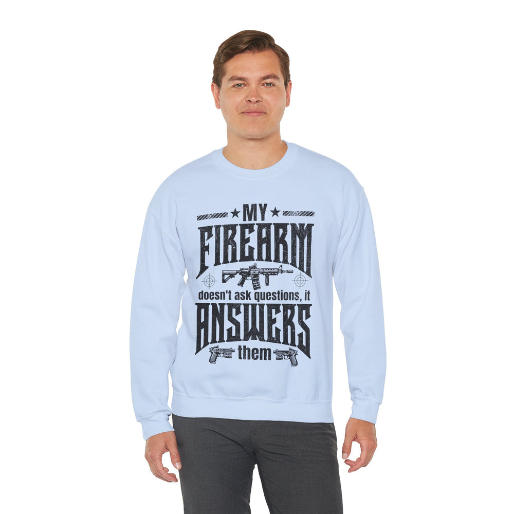 QUESTIONS ANSWERED SWEATSHIRT