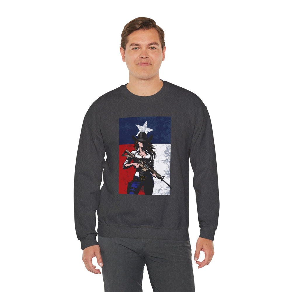 COWGIRL TEXAS FLAG SWEATSHIRT