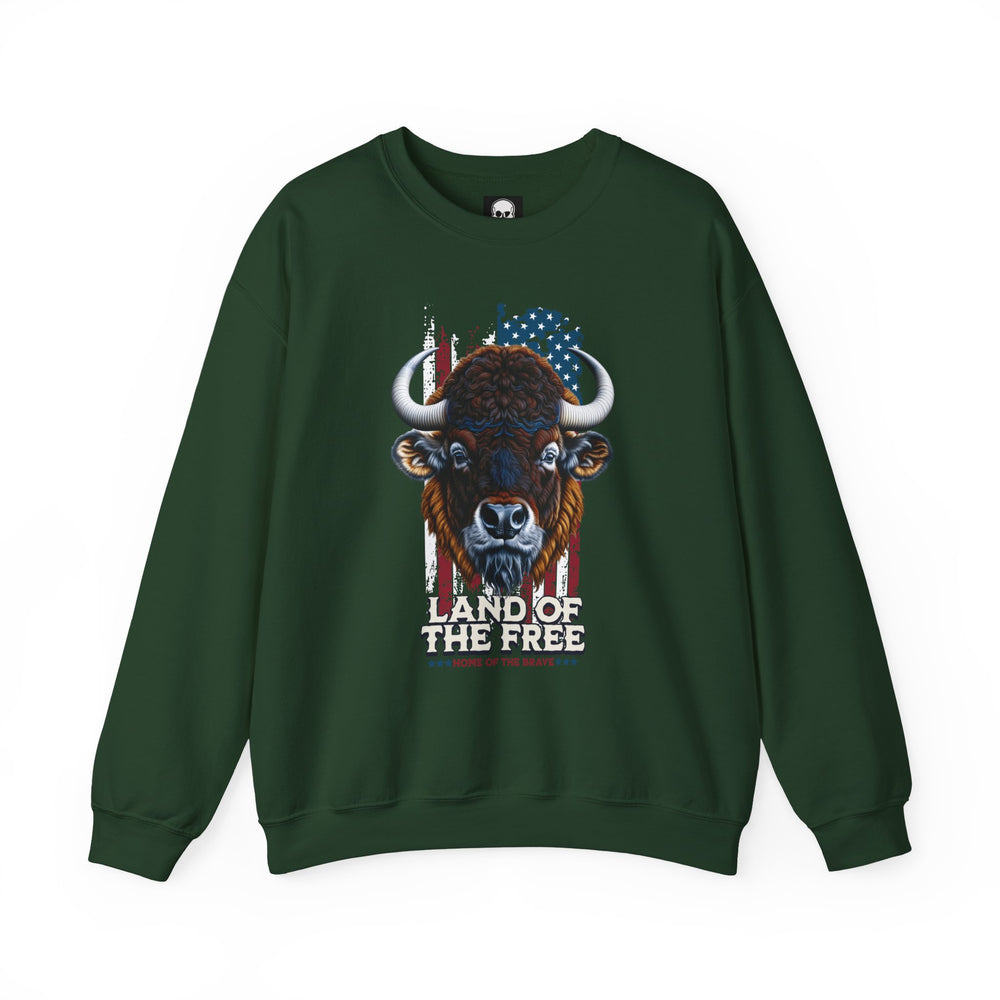 LAND OF THE FREE BISON SWEATSHIRT