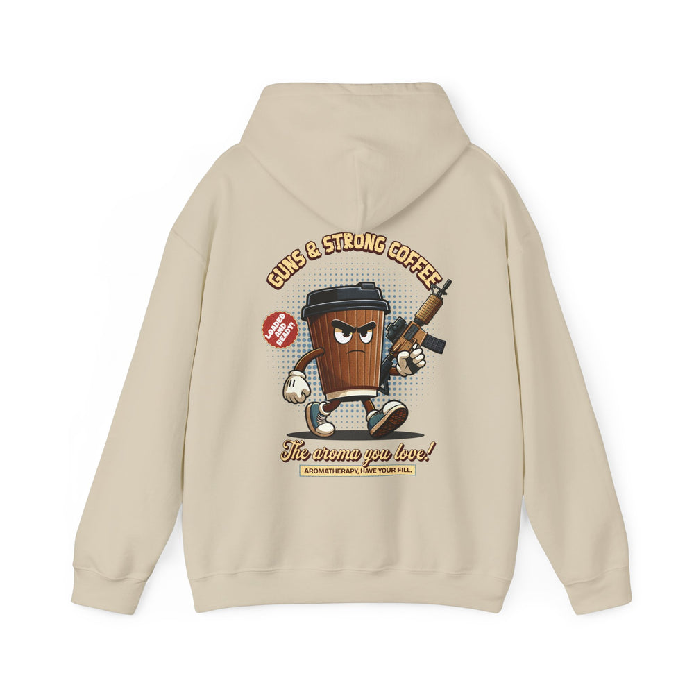 GUNS AND STRONG COFFEE HOODIE