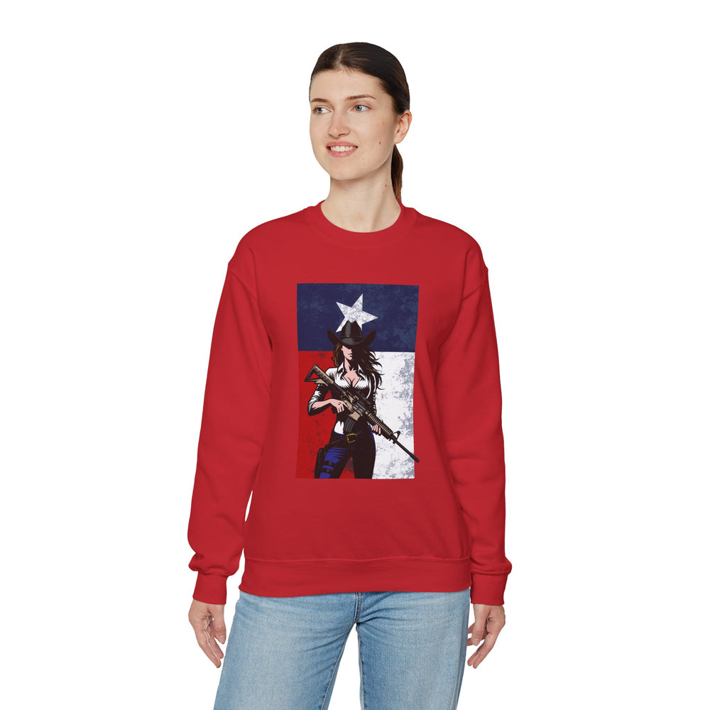 COWGIRL TEXAS FLAG SWEATSHIRT