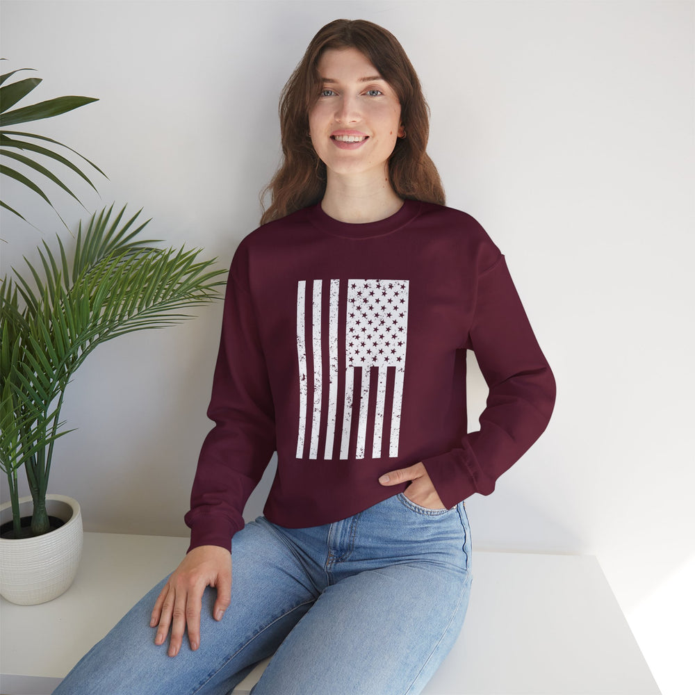 VERTICAL USA GRUNGE FLAG SWEATSHIRT