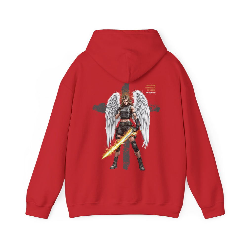 FEMALE ARCHANGEL MATTHEW 10:34 HOODIE