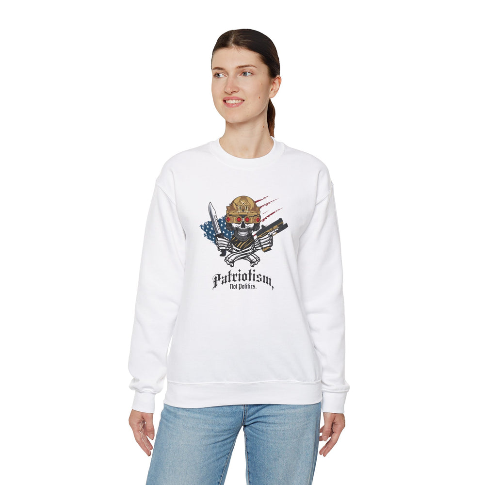 PATRIOTISM NOT POLITICS SWEATSHIRT