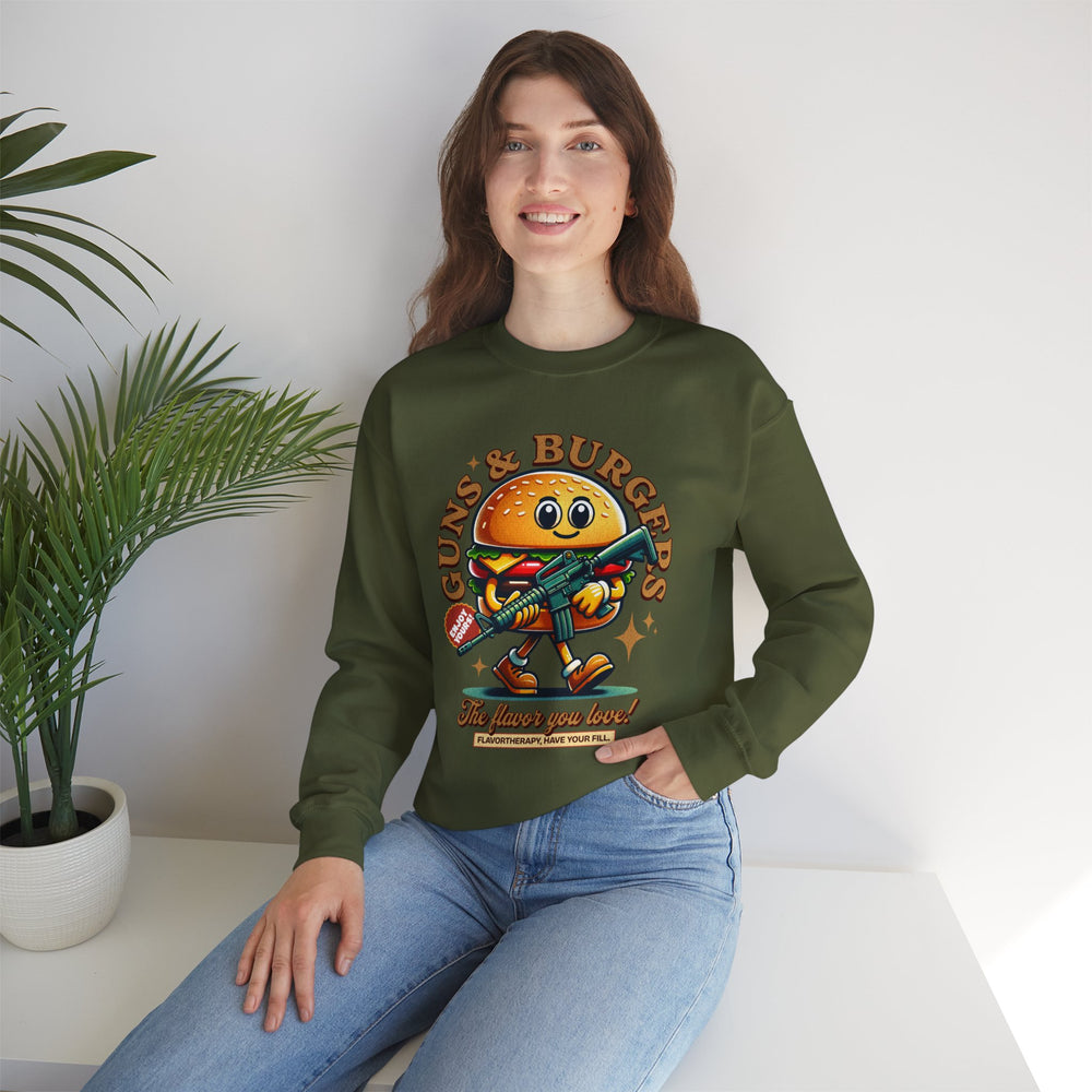 GUNS AND BURGERS VINTAGE SWEATSHIRT