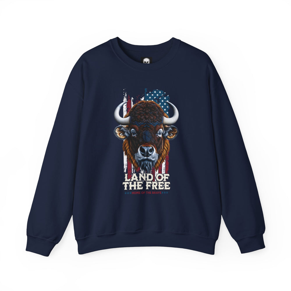 LAND OF THE FREE BISON SWEATSHIRT