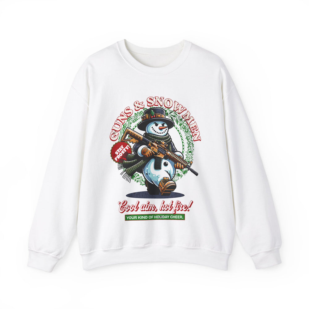 GUNS AND SNOWMEN XMAS SWEATSHIRT