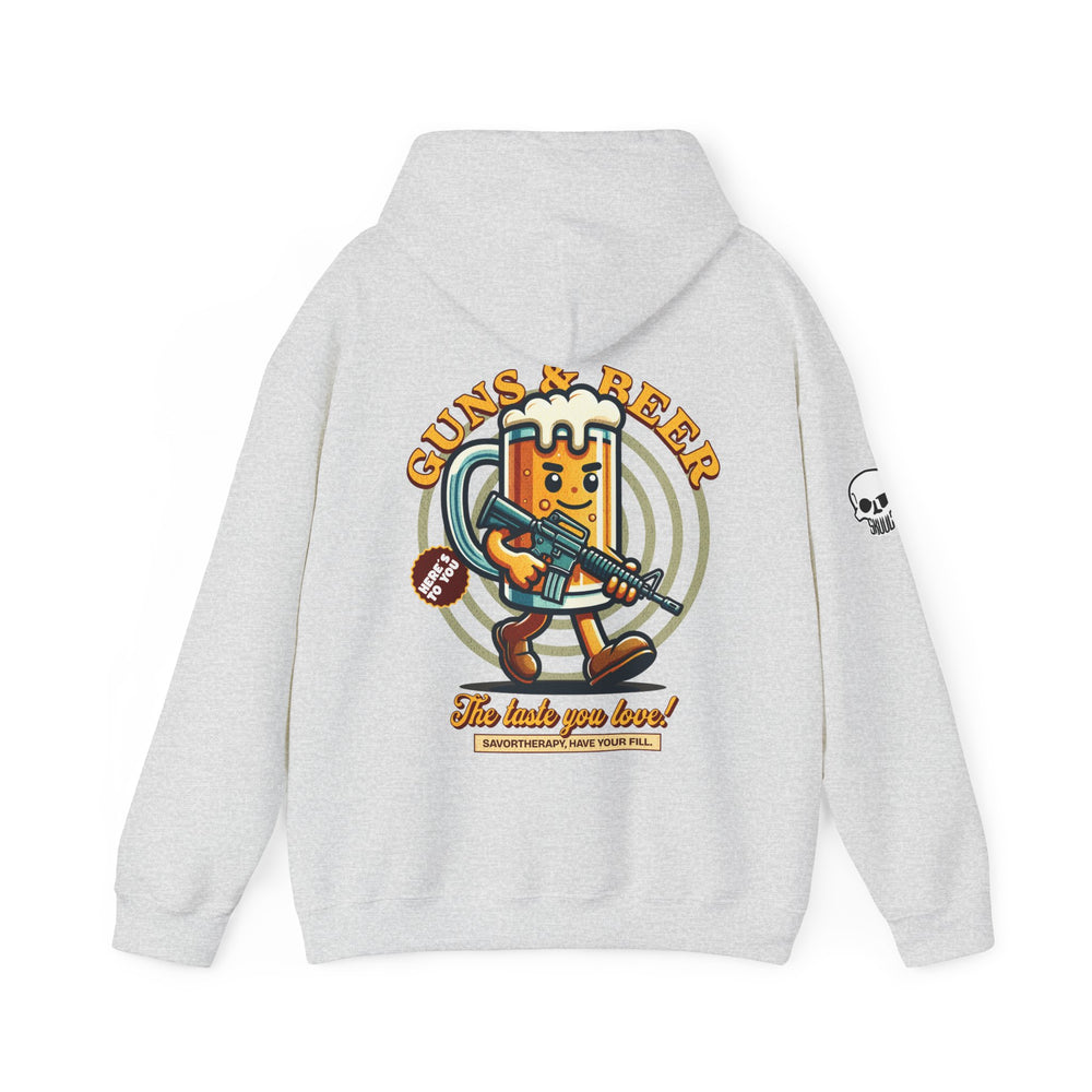 GUNS AND BEER VINTAGE HOODIE