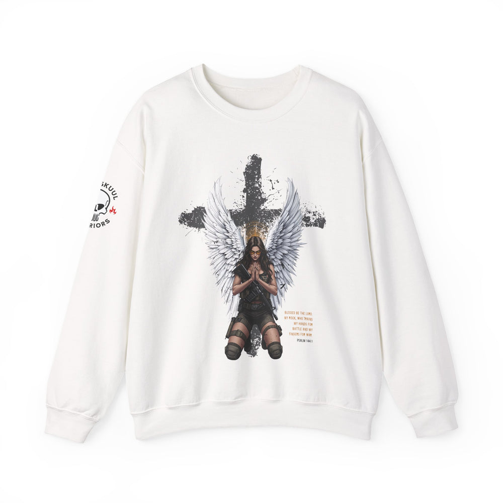 FEMALE ARCHANGEL PSALM 144:1 SWEATSHIRT