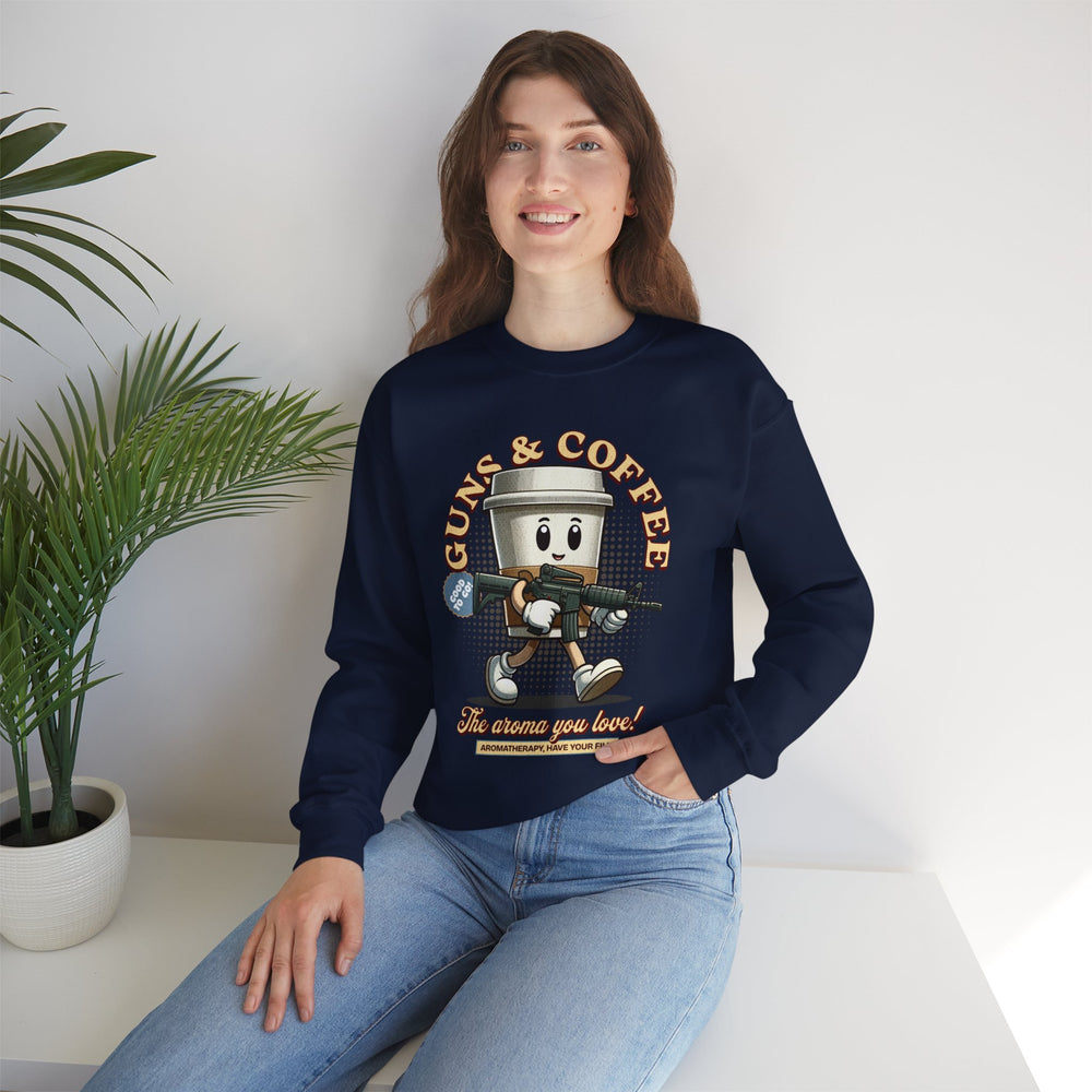 GUNS AND COFFEE VINTAGE SWEATSHIRT