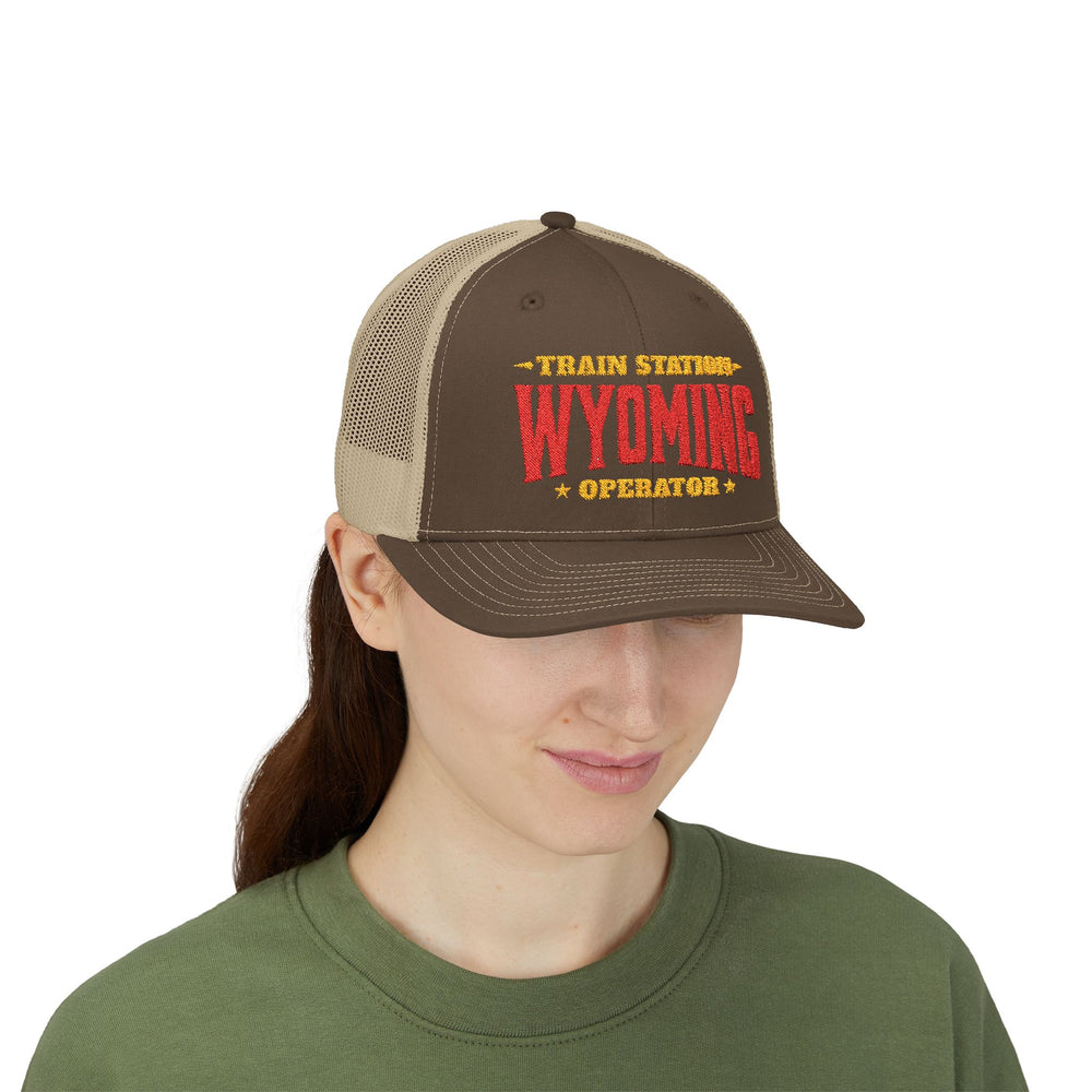 TRAIN STATION WYOMING SNAP TRUCKER HAT