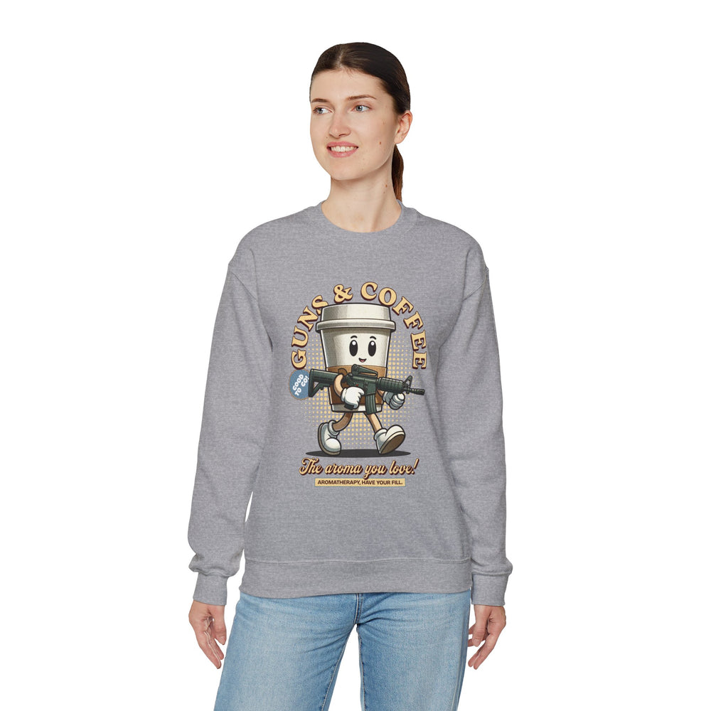 GUNS AND COFFEE VINTAGE SWEATSHIRT