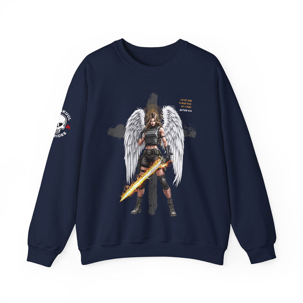 FEMALE ARCHANGEL MATTHEW 10:34 SWEATSHIRT