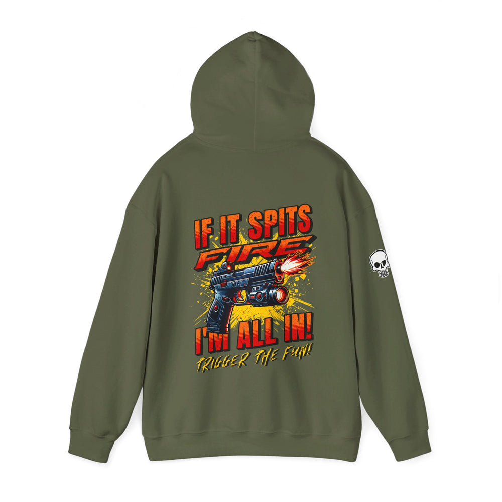 TACTICAL GUN SPITTING FIRE HOODIE