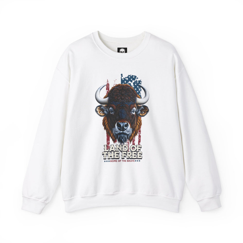 LAND OF THE FREE BISON SWEATSHIRT