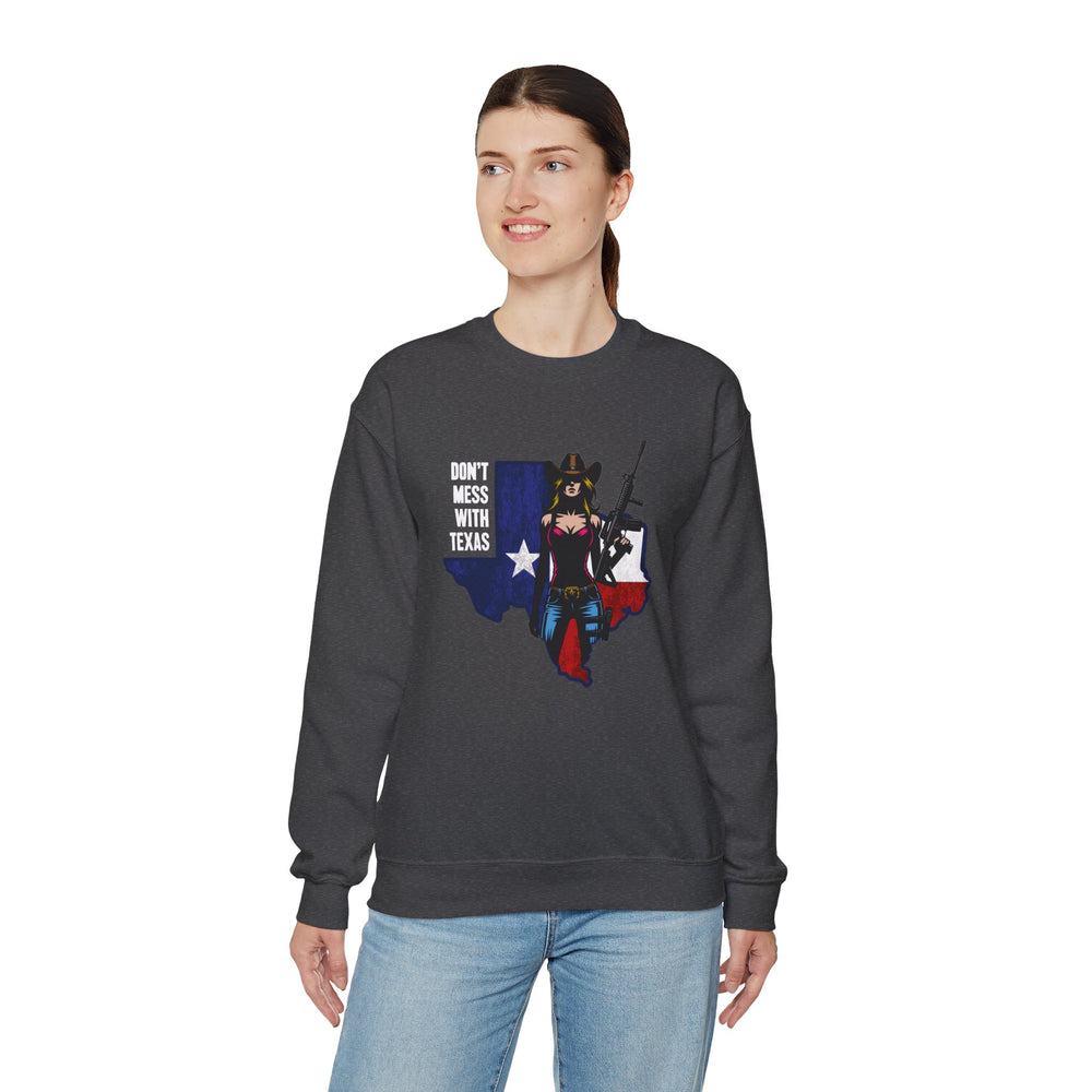 COWGIRL DON'T MESS WITH TEXAS SWEATSHIRT