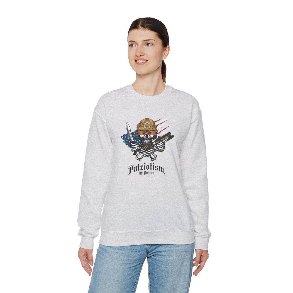 PATRIOTISM NOT POLITICS SWEATSHIRT