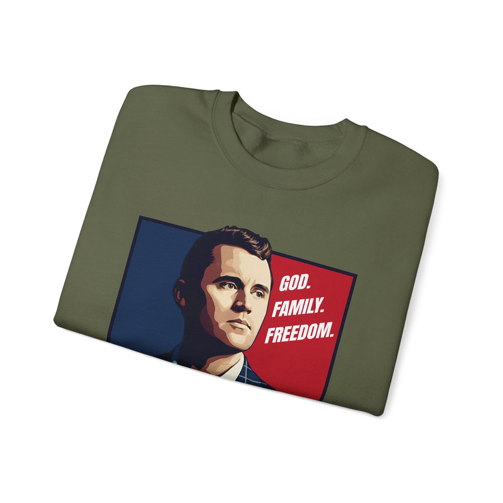 GOD. FAMILY. FREEDOM CHARLIE KIRK SWEATSHIRT