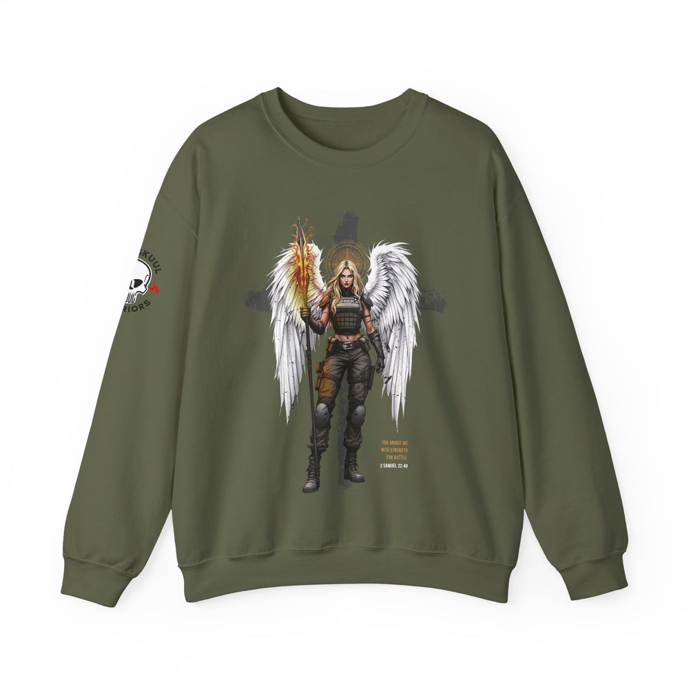 FEMALE ARCHANGEL 2 SAMUEL 22:40 SWEATSHIRT