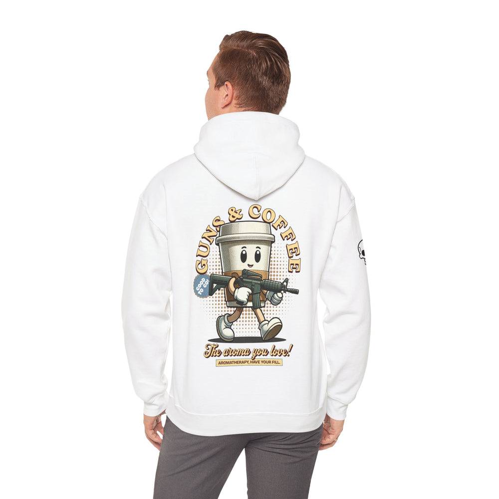 GUNS AND COFFEE VINTAGE HOODIE