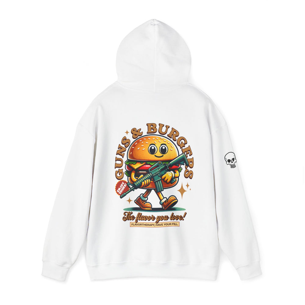 GUNS AND BURGERS VINTAGE HOODIE