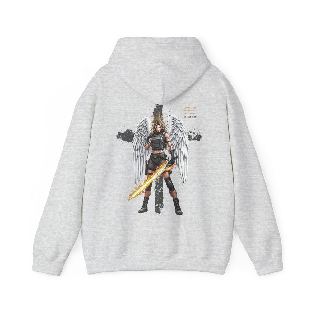 FEMALE ARCHANGEL MATTHEW 10:34 HOODIE