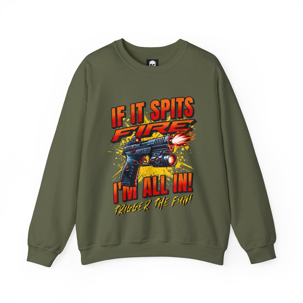 TACTICAL GUN SPITTING SWEATSHIRT