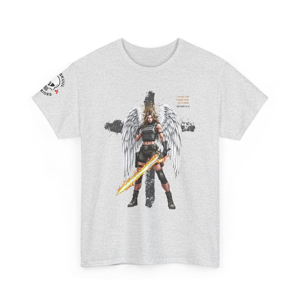 FEMALE ARCHANGEL MATTHEW 10:34 T SHIRT