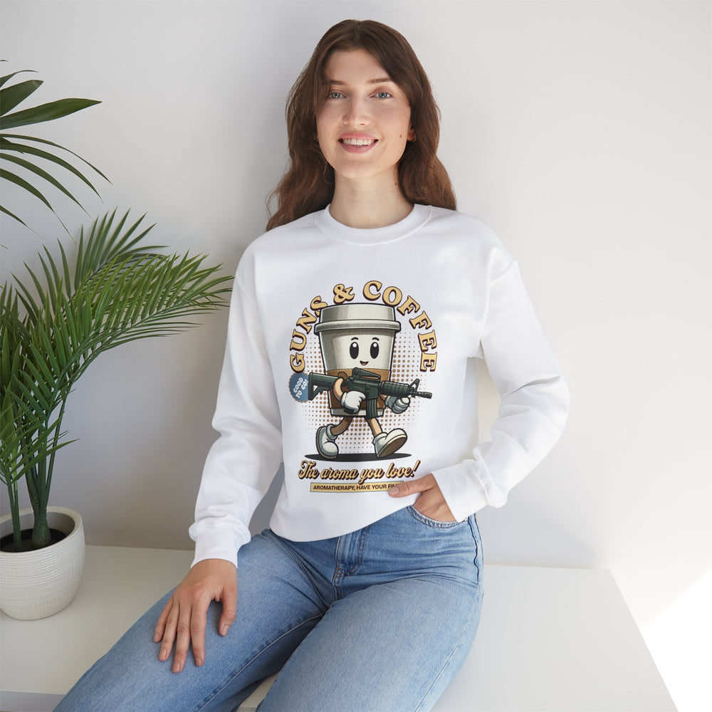 GUNS AND COFFEE VINTAGE SWEATSHIRT