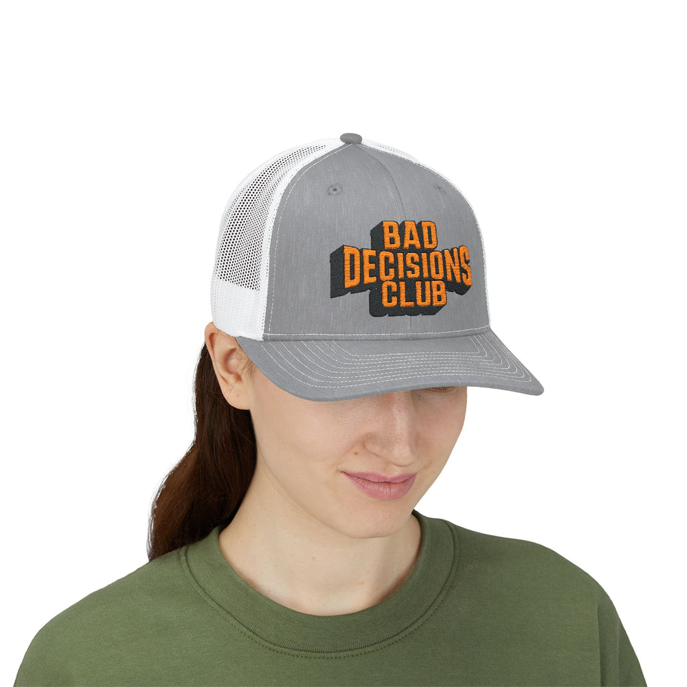 BAD DECISIONS CLUB SNAP TRUCKER HAT