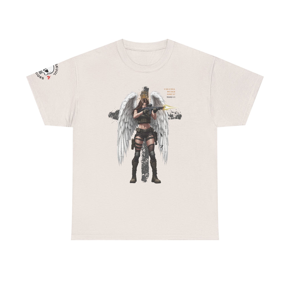 FEMALE ARCHANGEL ROMANS 8:31 T SHIRT