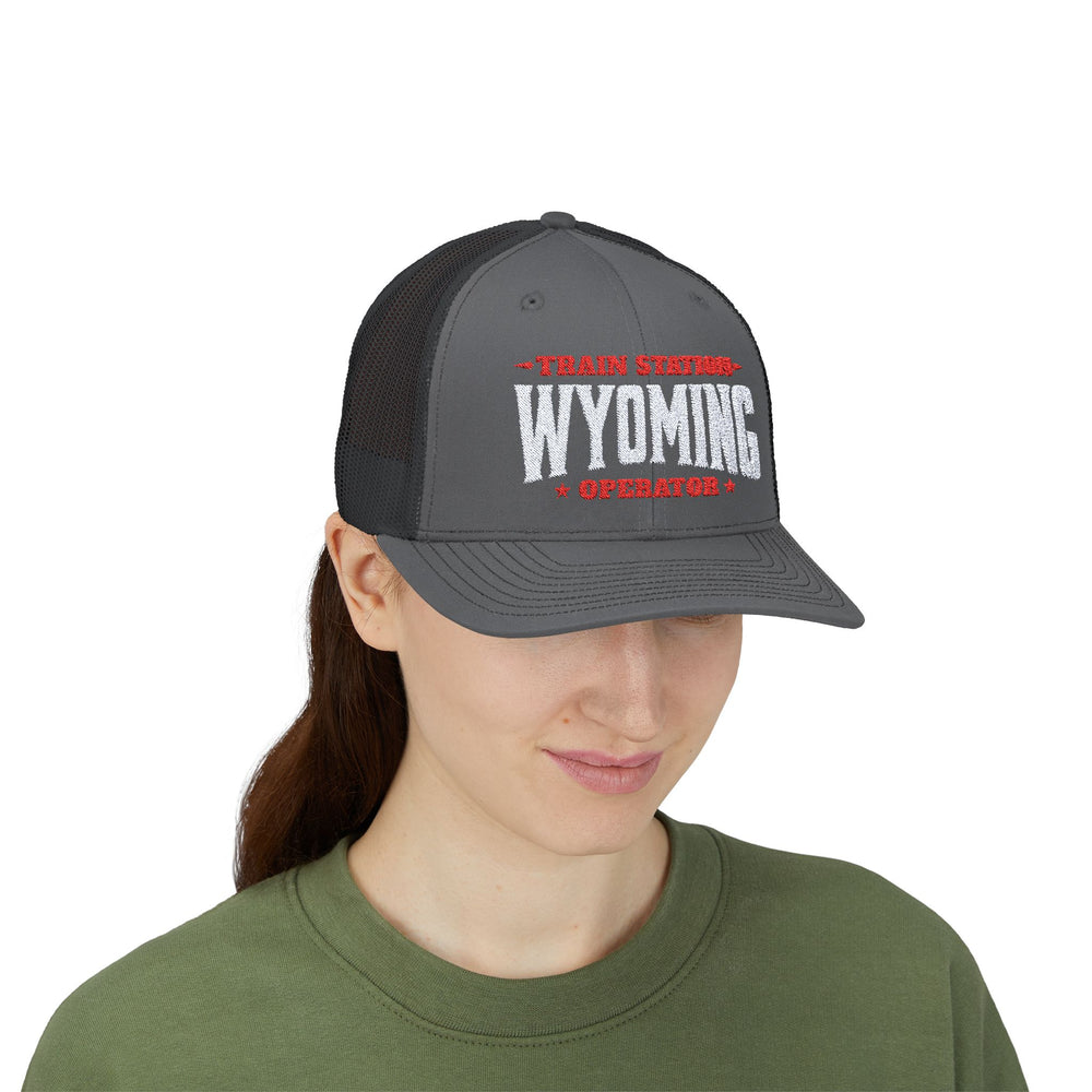 TRAIN STATION WYOMING SNAP TRUCKER HAT