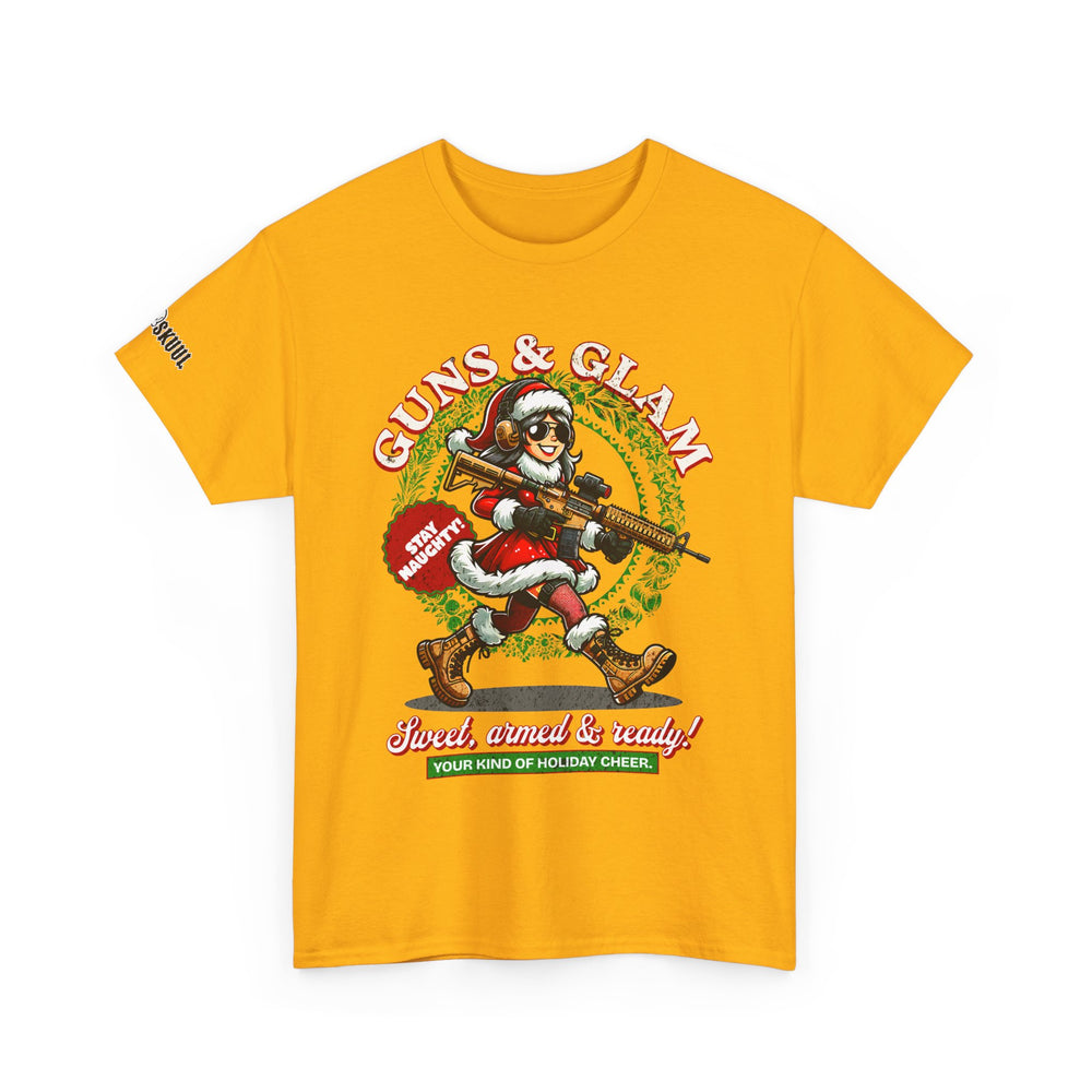 GUNS AND GLAM XMAS T SHIRT