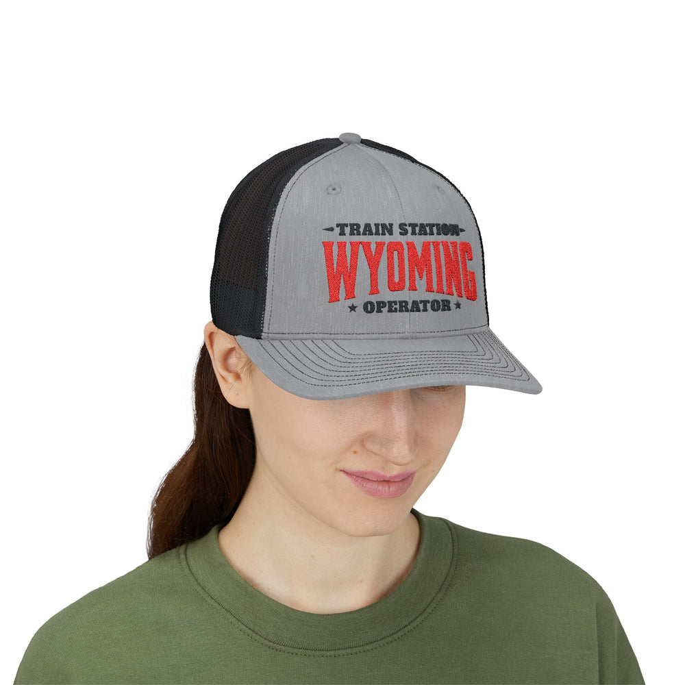TRAIN STATION WYOMING SNAP TRUCKER HAT