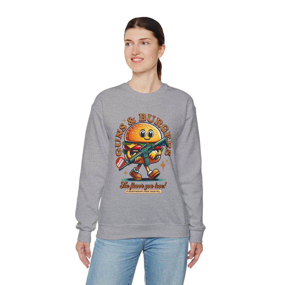 GUNS AND BURGERS VINTAGE SWEATSHIRT