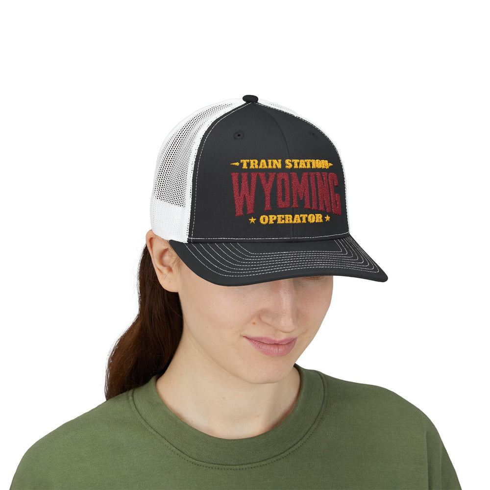 TRAIN STATION WYOMING SNAP TRUCKER HAT