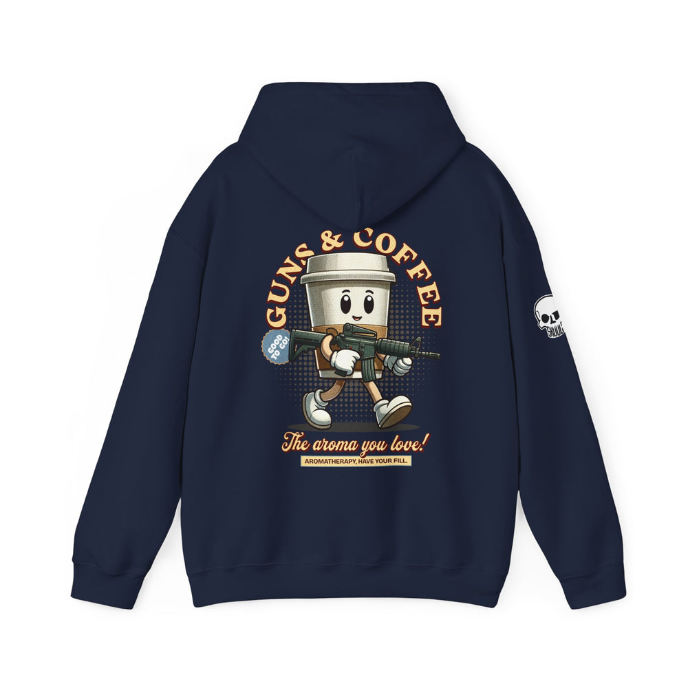 GUNS AND COFFEE VINTAGE HOODIE