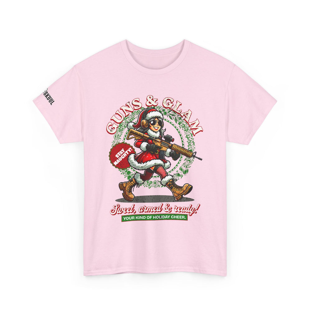 GUNS AND GLAM XMAS T SHIRT